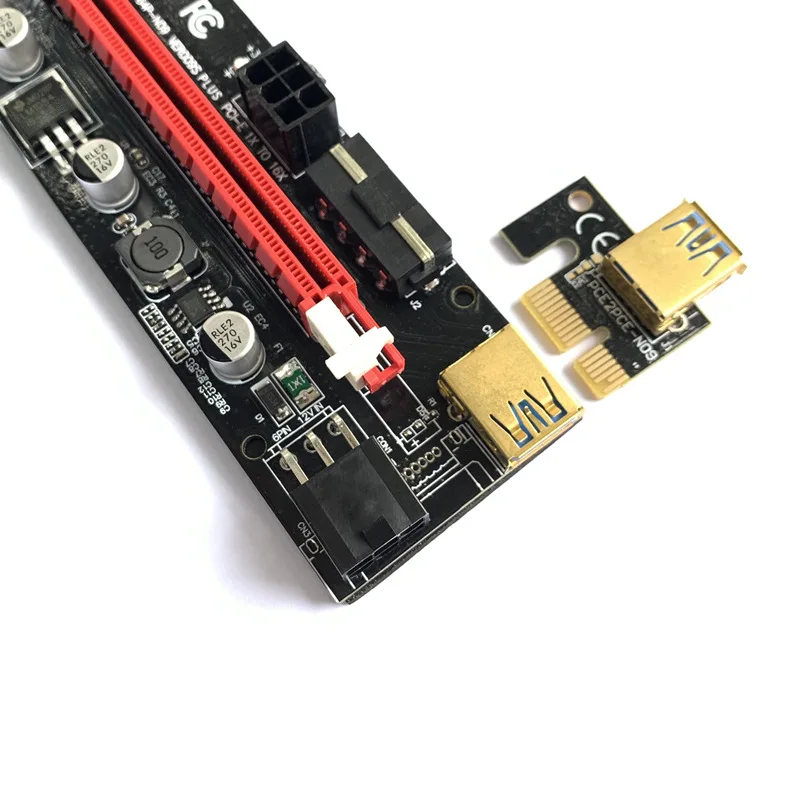 Переходник для видеокарты VER009s PCIE Riser 009s адаптер USB 3 0 с кабелем SATA на 6 контактов