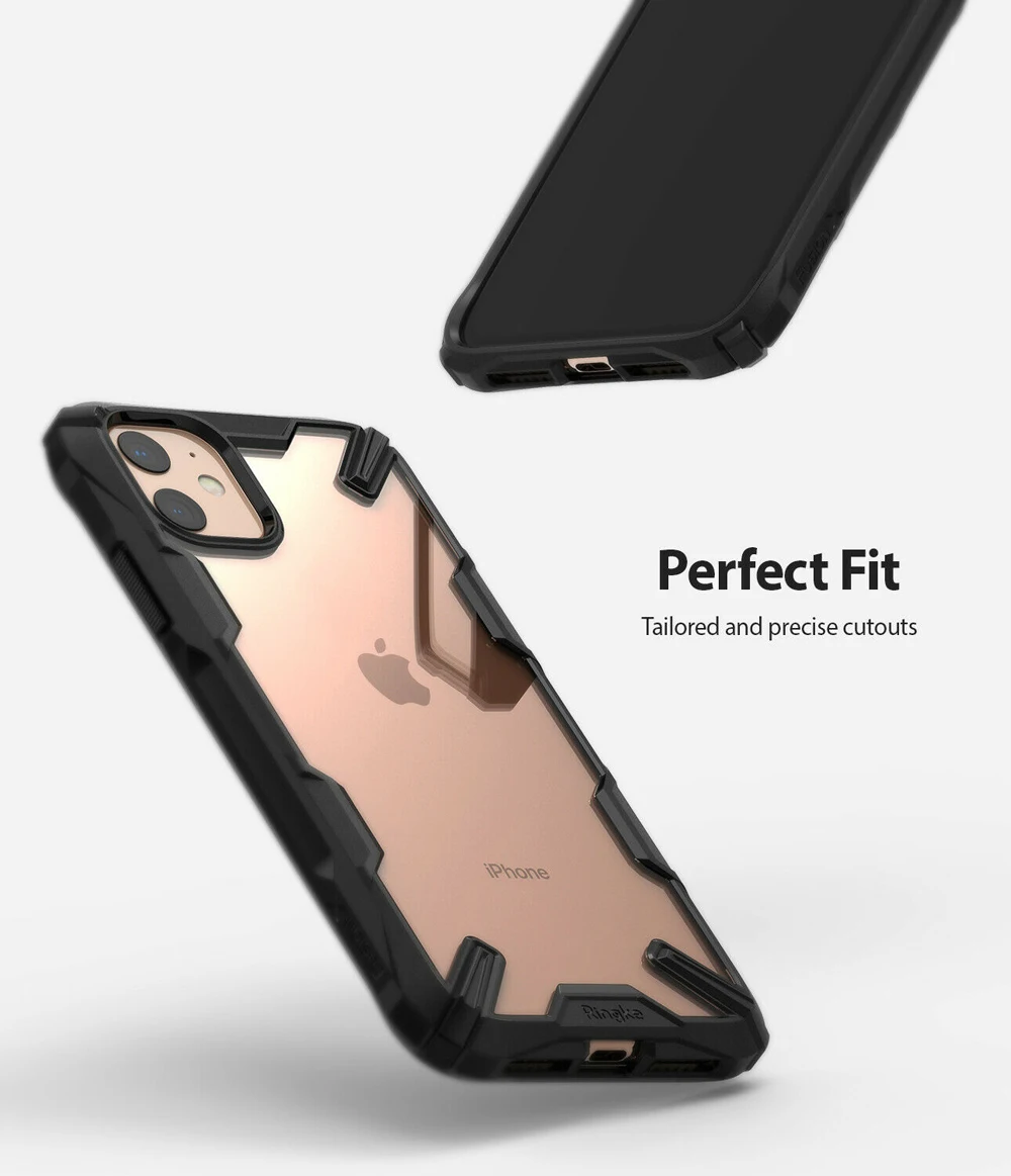 Чехол Ringke Fusion X для iPhone 11 сверхпрочный амортизирующий Прозрачный жесткий чехол из