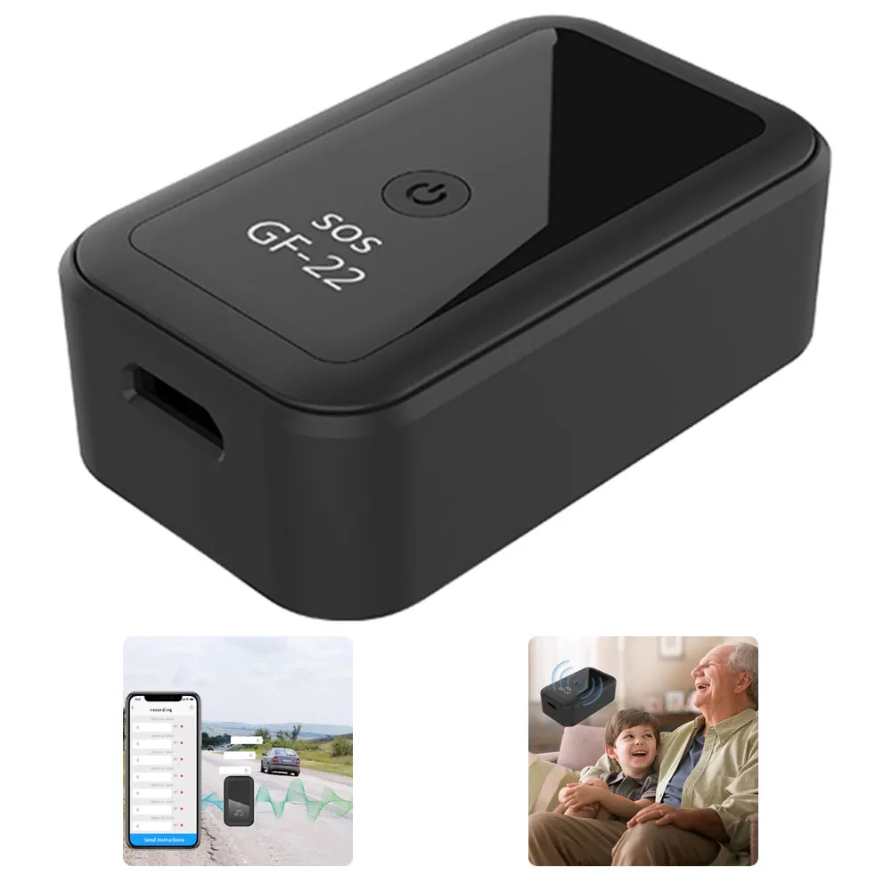 

GPS Tracker Realtime Tracking Device Mini Portable GF22 GPS Locator for Cars Kids Seniors Pets Valuables Vehicle Locator