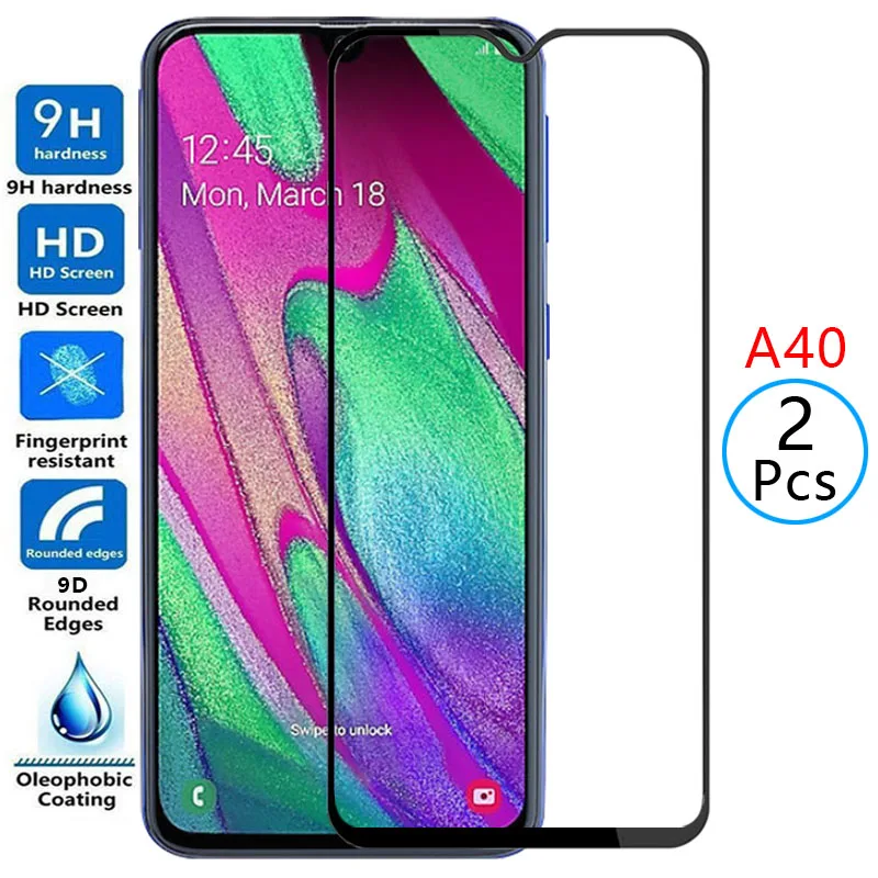 

9d protective tempered glass for samsung a40 screen protector on samsun galaxy a 40 40a safety film samsumg sansung galaxi galxy