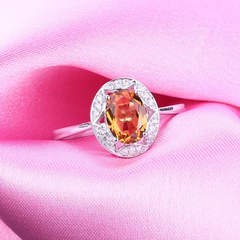 Женское кольцо с овальным камнем BAIHE ювелирное изделие из стерлингового серебра