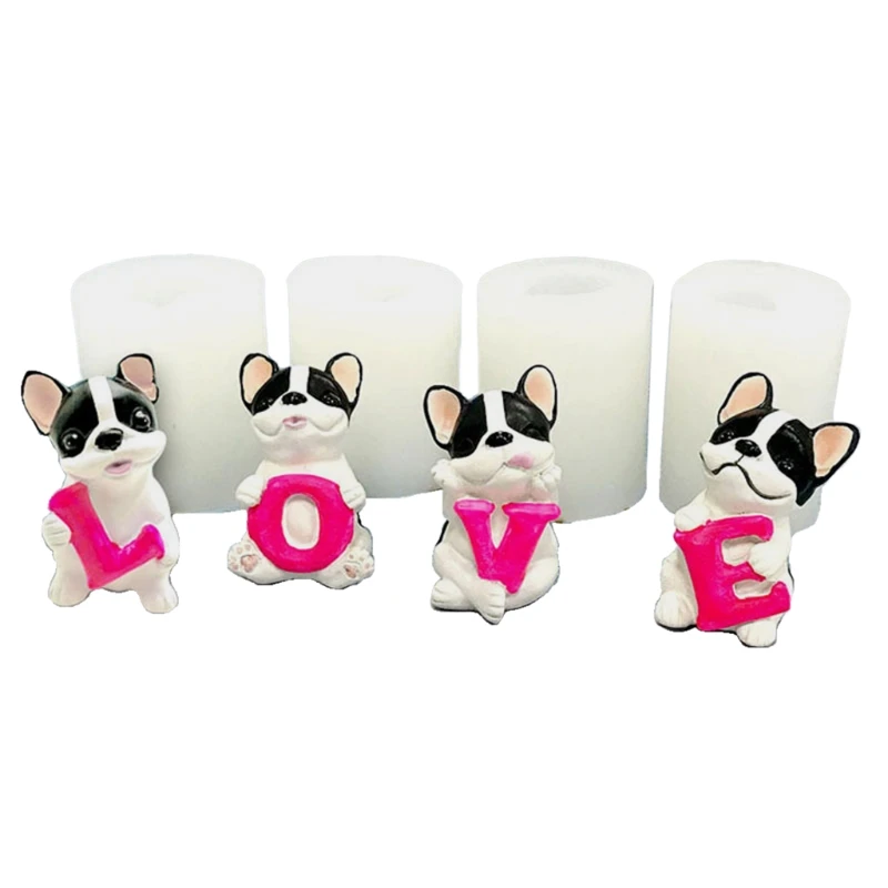 

2022 New LOVE Cute Dog Silicone Mold Resin Epoxy Casting Making DIY Soap Candle Jewelry