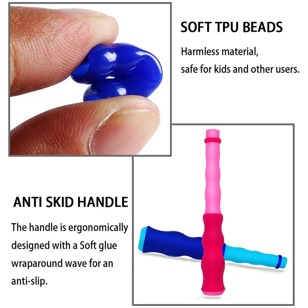 Бамбуковая Скакалка для детей нескользящая ручка из полипропилена тренировок