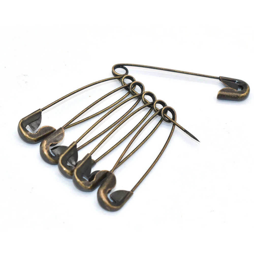 С ультратонкой оправой 37 мм бронза Безопасность булавка ремесло броши штырей