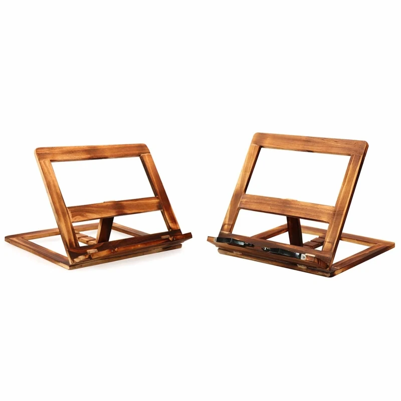 

Foldable Recipe Book Stand,Wooden Frame Reading Bookshelf,Tablet Pc Support Stan N7MC