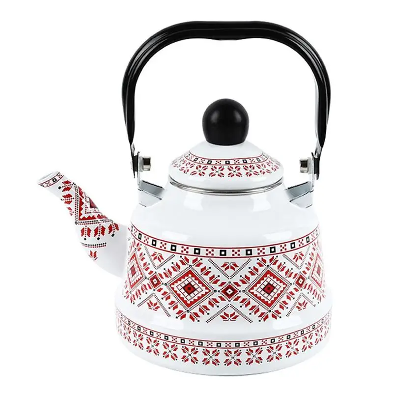 

1pc Water Kettle 2.5L Enamel Teapot Household Delicate Heating Kitchen Teapot