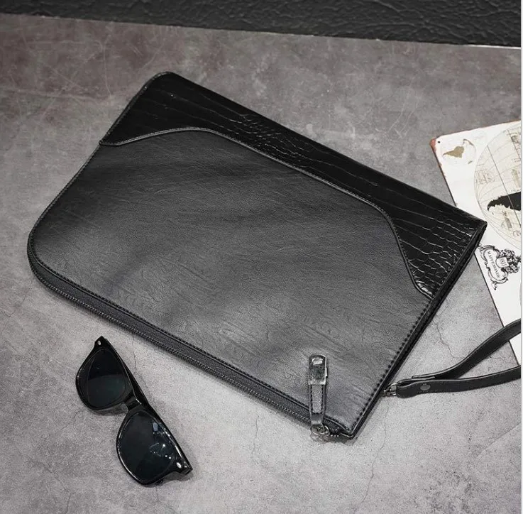 Новая мужская сумка из мягкой кожи бизнес-конверт мужской клатч кошелек высокого