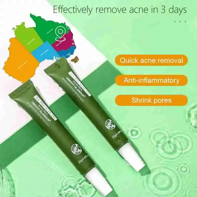 

25g VIBRANT GLAMOUR Tea Tree Acne Gel Moisturizing Remove Acne Shrink Pores Anti-inilammatory Anti-wrinkle Anti-aging Skin Care