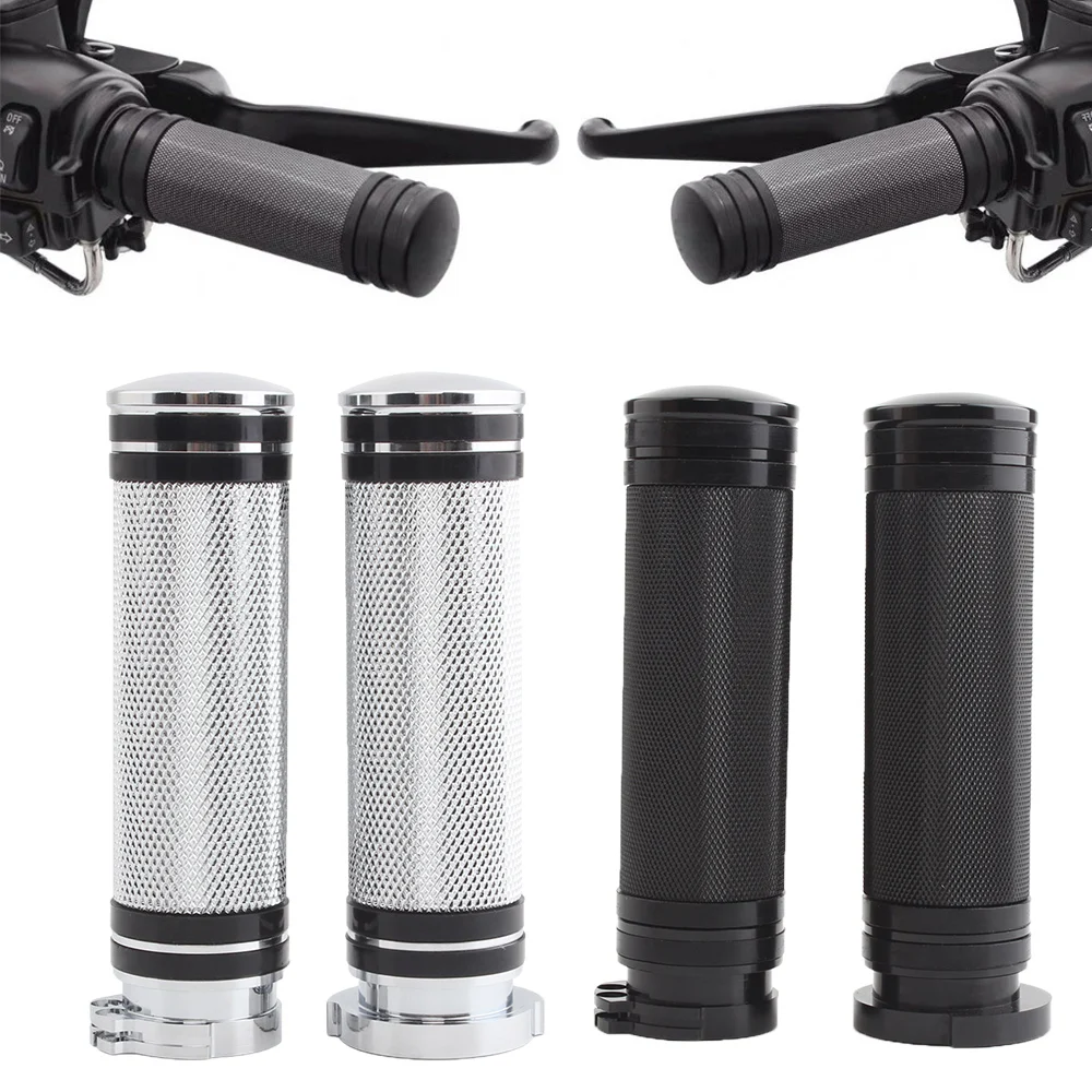 

Motorcycle Aluminum 1" Handlebar Hand Grip Fits For Harley Touring Sportster XL 1200 883 XR Dyna Softail 1996-Up
