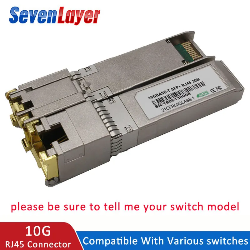 Sfp 10G + Base T GBIC гигабитный порт SFP RJ45 код модуля модуль совместим с различными