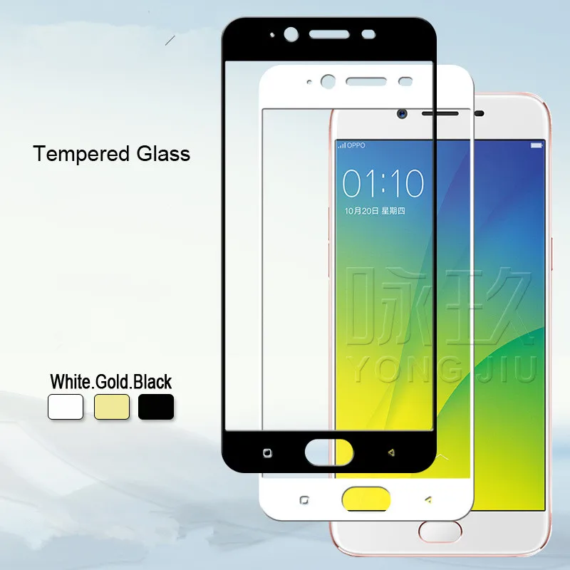 Полный закругленный протектор экрана для OPPO R9S R9 A77 A73 закаленное Стекло