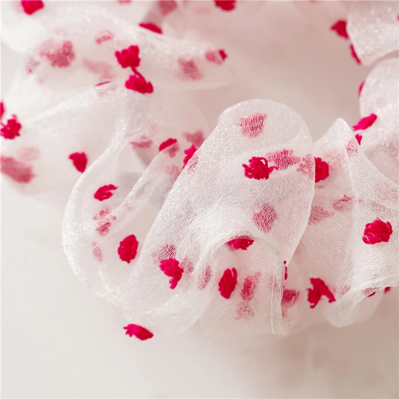 Сетчатое кольцо из органзы для волос прозрачное Тюлевое резиновое эластичные