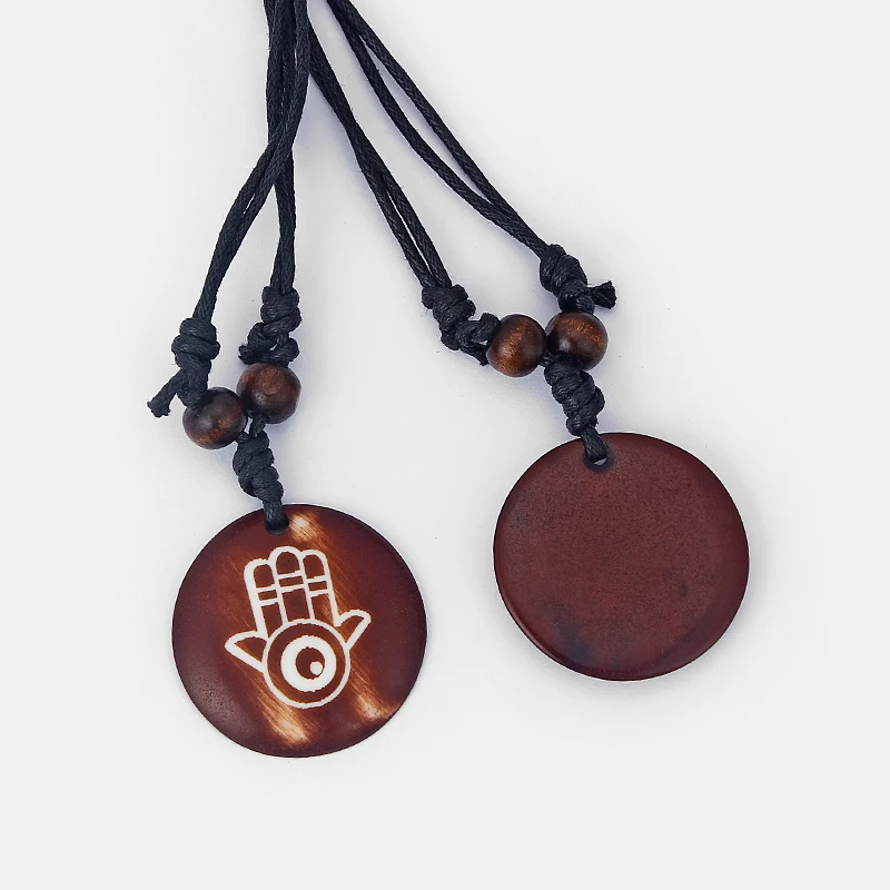 1 шт. коричневое искусственное колье из эко-смолы резная искусственная подвеска