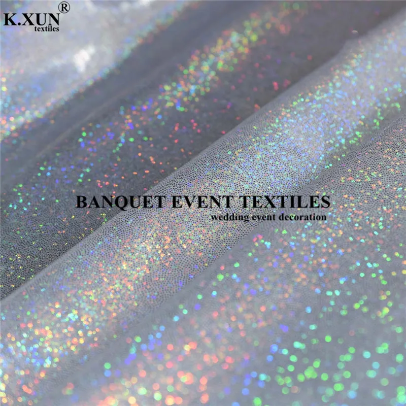 Лазерный серебристый голографический тканевый фон для фотографий размером 5 х6