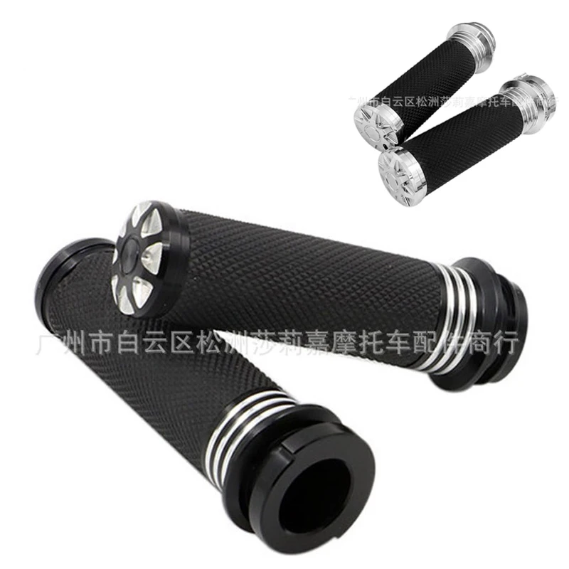 

Retro Motorcycle Grips Metal Antiskid Design Modification Accessories 25mm Universal for Honda Harley Davidson Dyna 1200 XL883