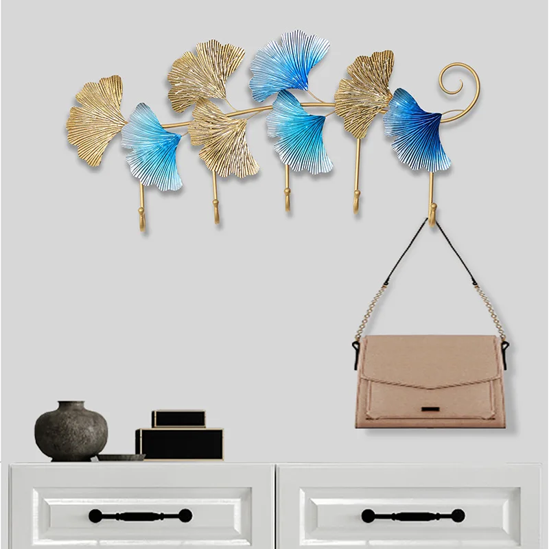 Легкий роскошный Железный крючок для хранения веранды вешалка одежды на стену