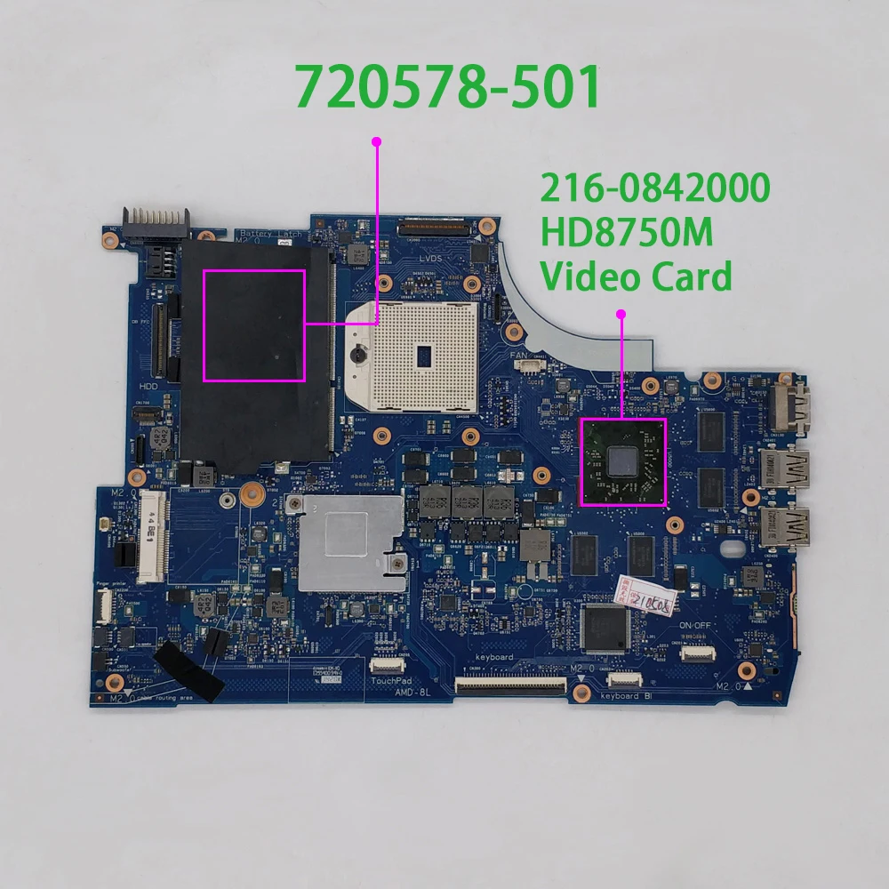 720578-601 720578-001 720578-501 w 8750M/2G Video Card for HP ENVY 15Z-J000 15Z-J100 15-J Series NoteBook PC Laptop Motherboard