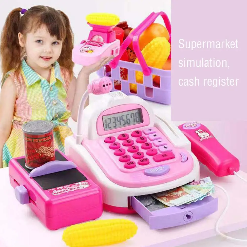 

Children's Cash Register Toy Playing House Simulation Supermarket Cash Register Boy and Girl Toy Birthday Gift 3-6 Years Old