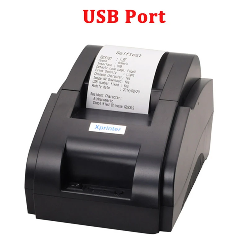 58IIH USB printer Xprinter 58 мм Мобильный телефон Bluetooth чековый принтер тепловой беспроводной принтер pos для iOS Android Pc USB порт для магазина - Цвет: 58IIH USB printer