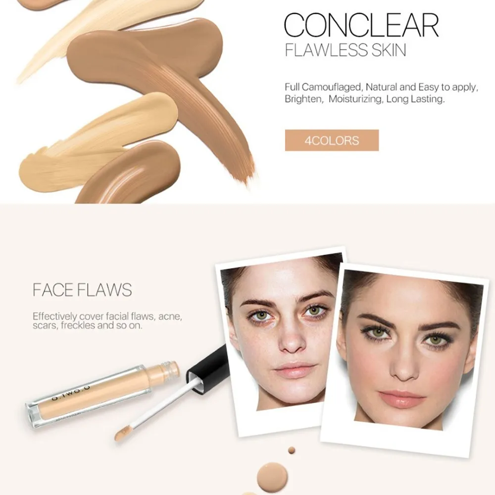 

4 Colors Face Liquid Foundation Facial Makeup Dark Eye Circle Hide Blemish Face Care Creamy Concealer Makeup