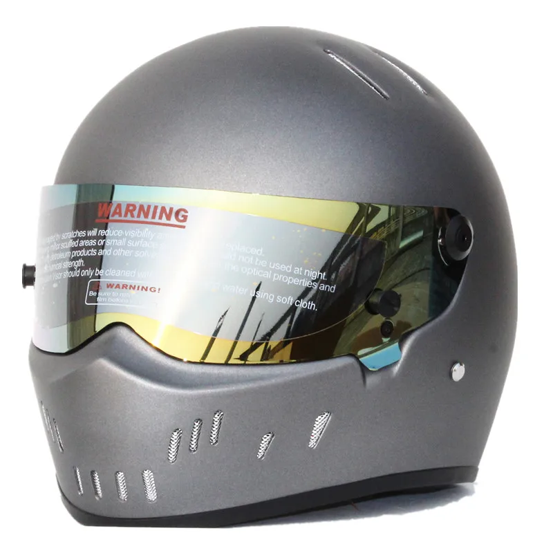 Mate Silver Full Face Motorcycle Helmet Man Women Karting Riding Racing Helmets Moto Casque DOT Approved | Автомобили и мотоциклы