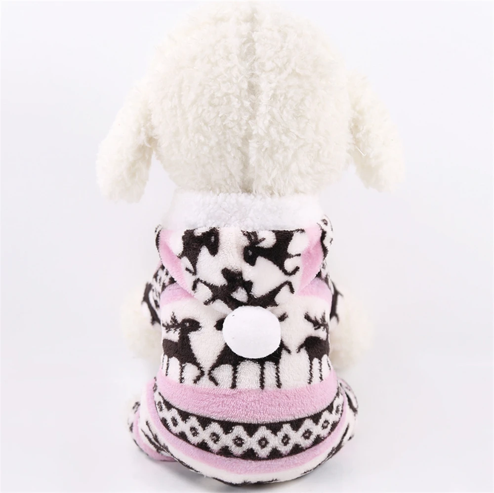Милая Одежда для кошек Двухслойное теплое хлопковое пальто щенков одежда