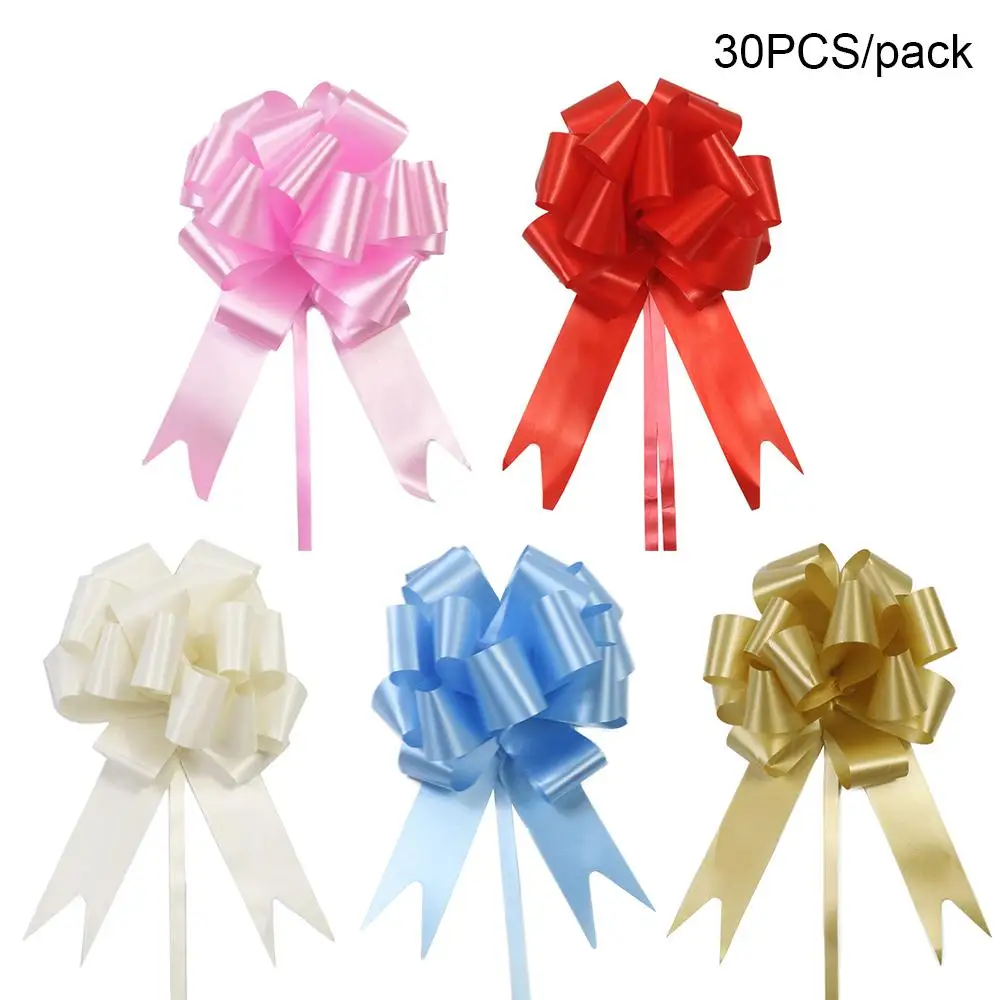 

Pull Bows with Ribbon 30Pcs Ornament Celebrate Pull Bows Ribbon Large Decor Pull Bows Gift Knot Ribbon Wedding Party Birthday