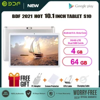 bdf 10 1 inch android 9 0 tablet pc 4gb64gb octa core gps bluetooth wifi google play tablette tab 3g phone call pro tablets 10