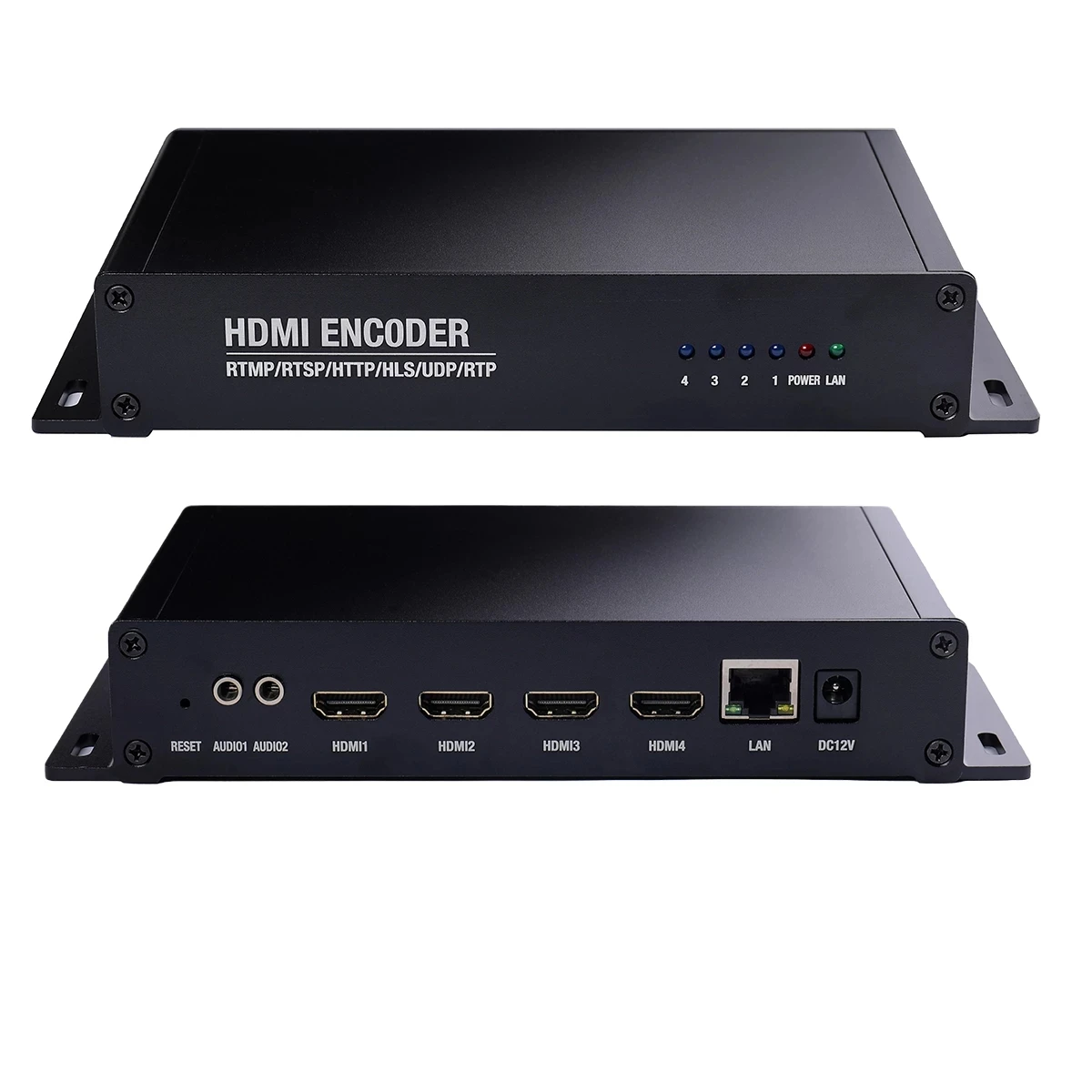 

4 Channels H264 H265 HDMI Video IPTV 1080P 4K Network Live Encoder With SRT RTSP RTMPS HLS UDP For Facebook Streaming