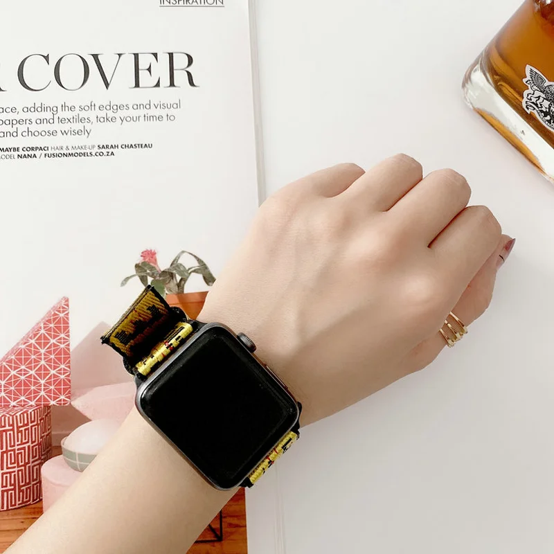 

Band for apple watch strap 44mm 40mm iwatch band 38mm 42mm Fashion Hand-woven Bracelet correa apple watch band series 6 se 5 4 3