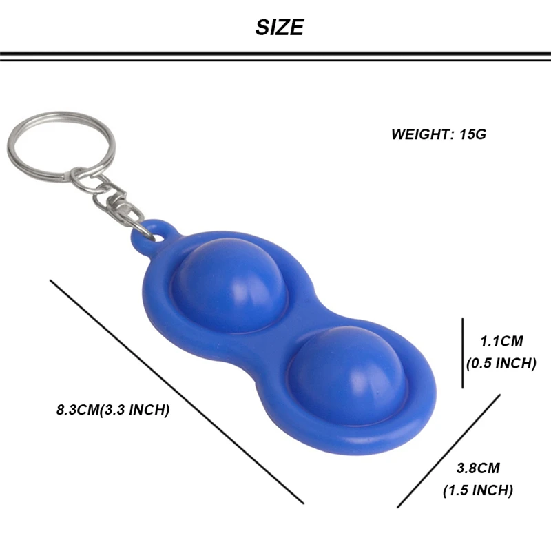 

Fidget Simple Dimple Toy Keychain Fat Brain Toys Stress Relief Hand Toys for Kids Adults Early Educational Toy Fidget Keychain