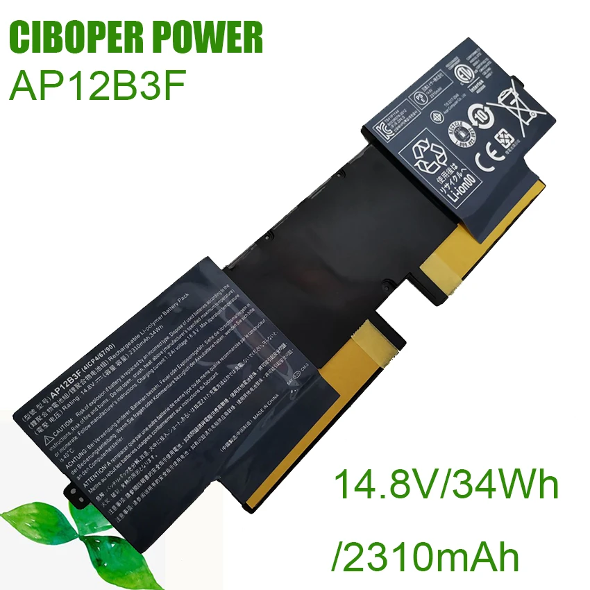 CP настоящая аккумуляторная батарея для ноутбука AP11B3F AP12B3F14.8V/2310mAh/34Wh для S5 S5-391 MS2346