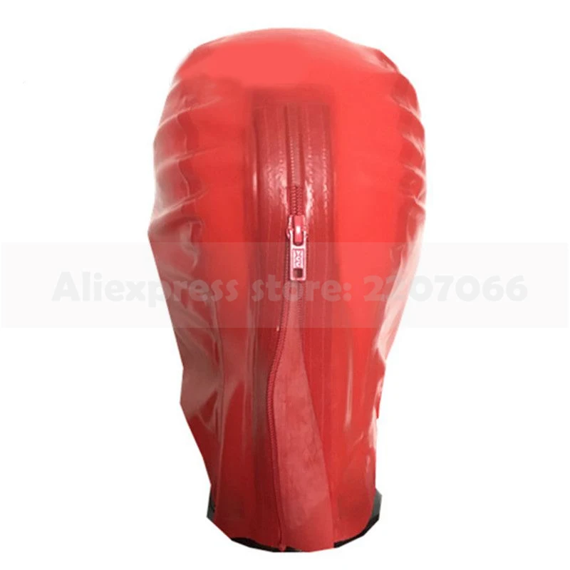 Латексные колпачки на молнии сзади с зеркальной резиновой маской колпачок notrils