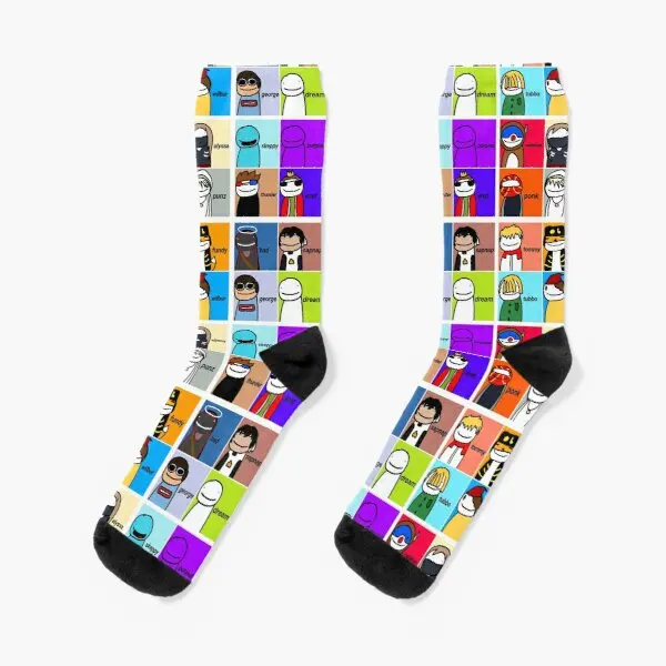 

Короткие осенние дышащие удобные женские носки Dream Smp из хлопка черного цвета с милым рисунком для девушек