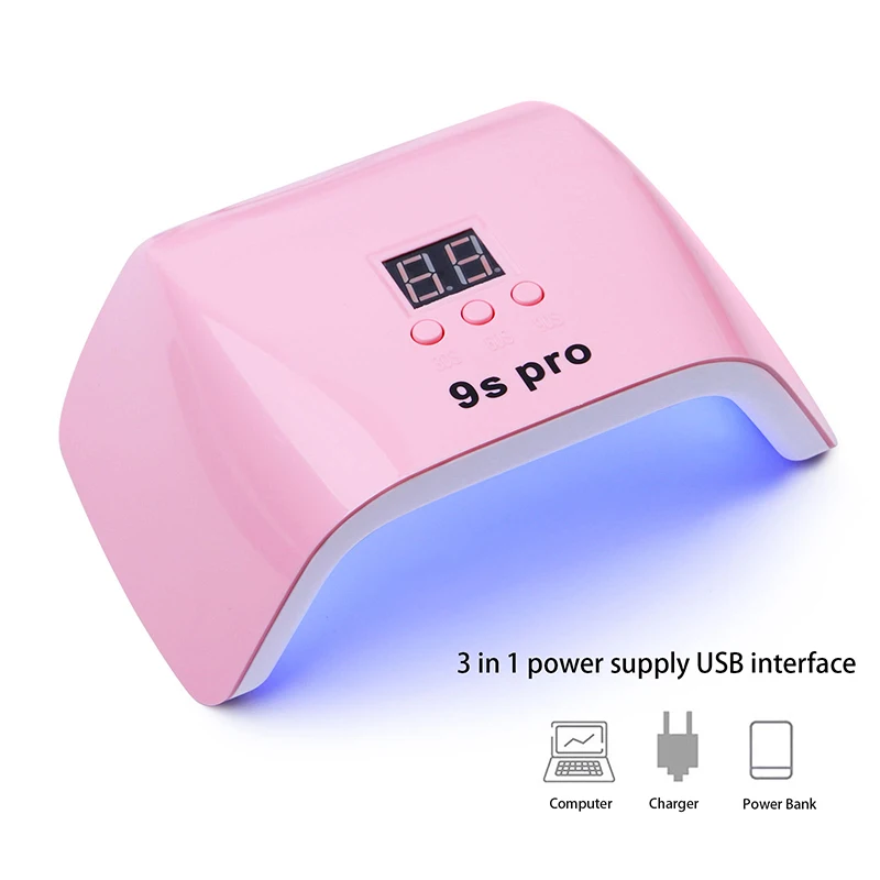 

LED UV Nail Lamp 120W GEL Polish Dryer with Display Smart Induction Auto Light USB Manicure Device for DIY Nail Beauty TO
