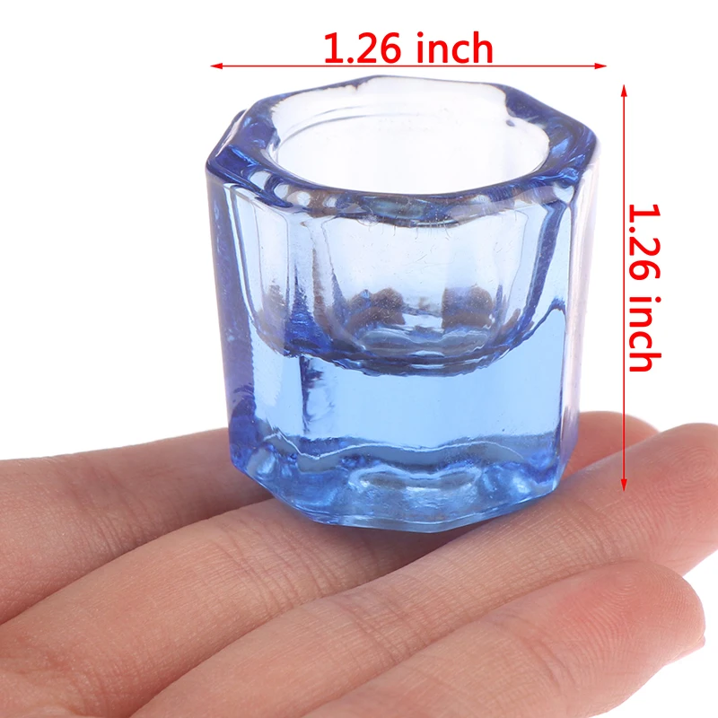 

1PCS Dentistry Mixing Bowls Glass Dish Household Octagonal Cups Reconcile Cup For Dental Lab