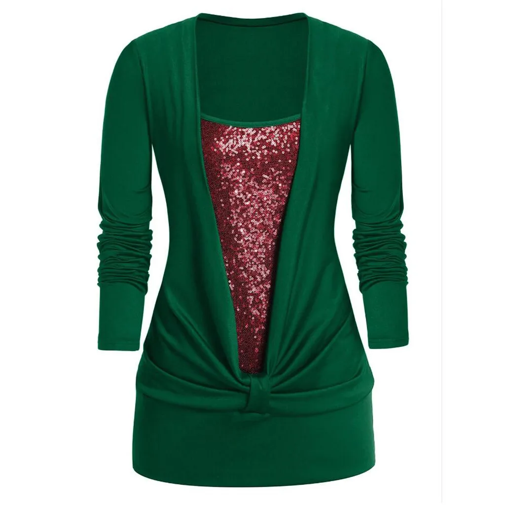 Женская блузка с блестками и квадратным вырезом размеры до 5XL | одежда
