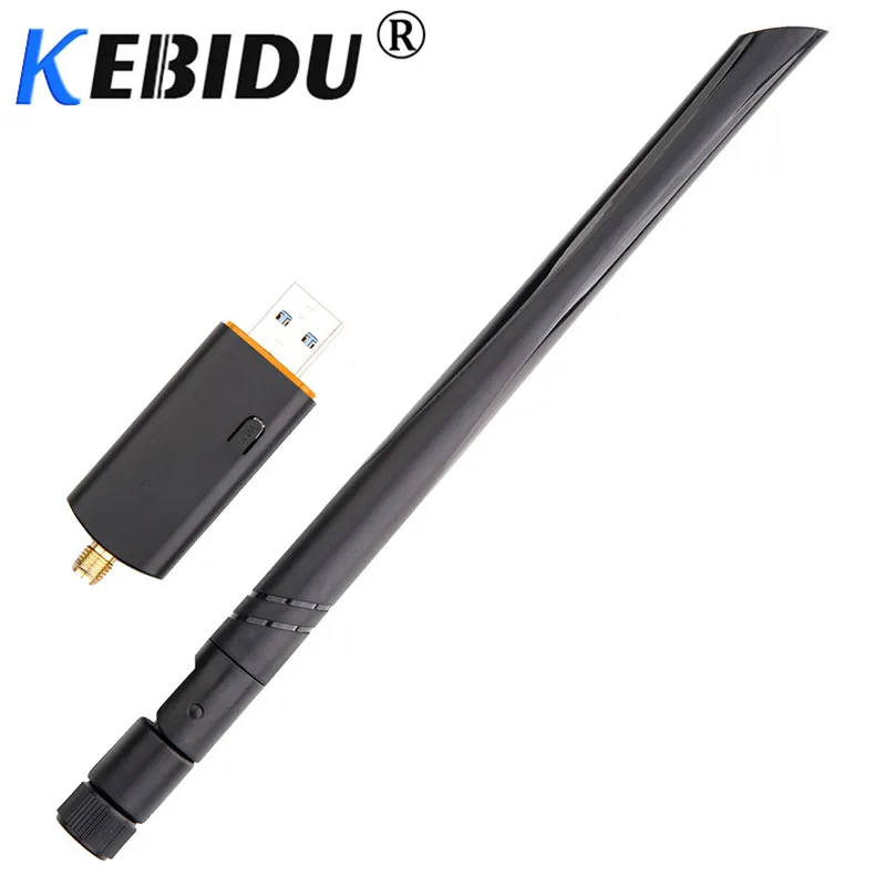 Kebidu 1200 Мбит/с приемник сетевой карты USB 3,0 с антенной беспроводной Wifi адаптер двухдиапазонный для настольного ноутбука 802.11ac стандарт