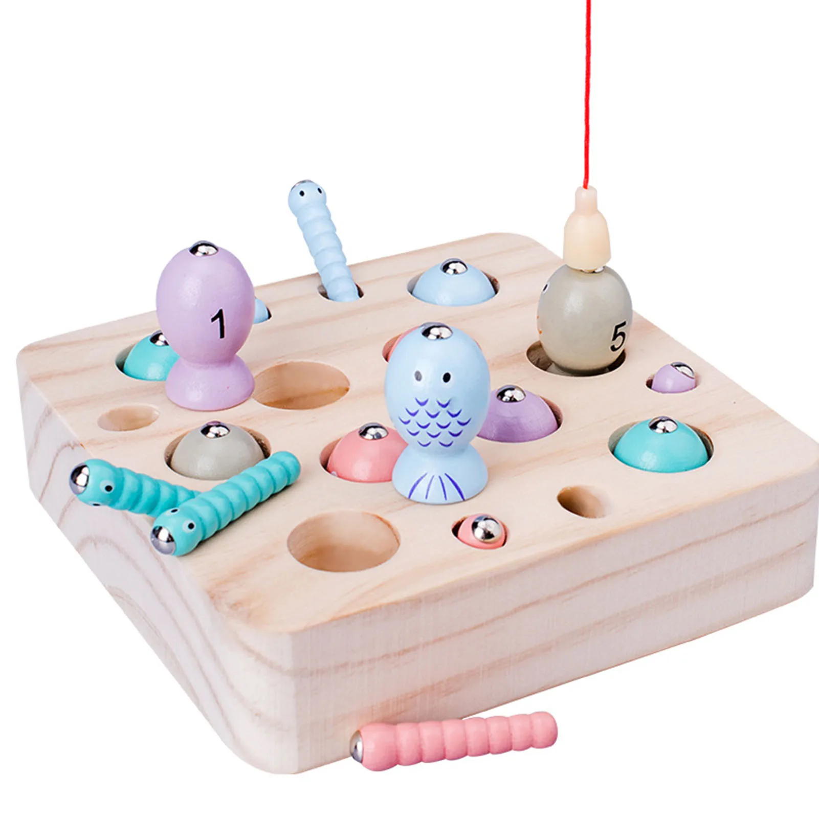 

Montessori Fishing Game Materials Baby Magnetic Toys Wooden Educational Fishing Game Montessori Educational Wooden Toys landmark