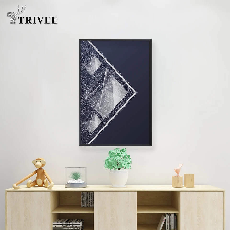 Abstract Canvas Painting Minimalist Wall Art Posters Grey Geometry Printings For Living Room Home decor Decor Gift | Дом и сад