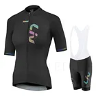 Женский трикотажный комплект, лето 2021, быстросохнущий, велосипедные рубашки