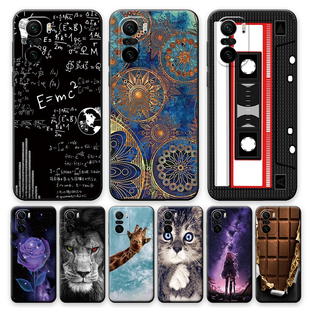 for xiaomi poco f3 case matte silicone back cover for xiaomi poco f3 protective phone case for xiaomi poco f3 6 67 animal coque free global shipping
