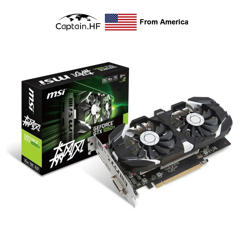 

US Captain MSI Computer Video Graphic Card GeForce GTX 1050 TI 4G OC V1 NVIDIA for Gaming Cybersport