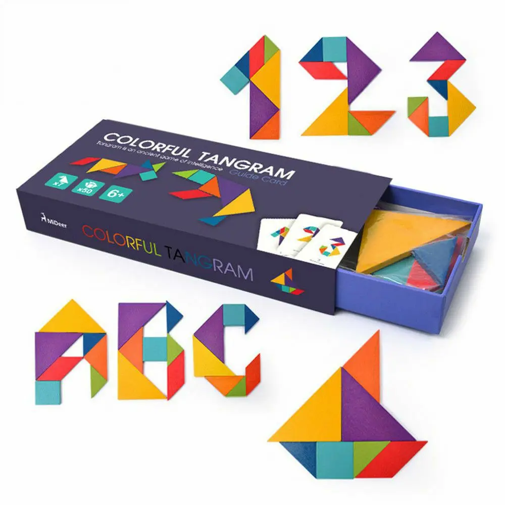 

MiDeer Детские Игрушки Tangram деревянный пазл обучающие игрушки для детей дошкольные игры Интеллектуальный пазл