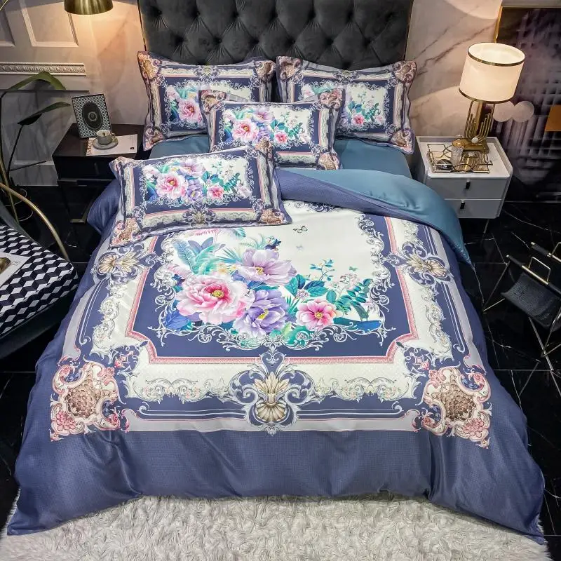 

2021 New 3pcs Bedding Set Digital Printing European War Horse Thicken Duvet Cover with Pillowcases King Queen Size Home Textiles