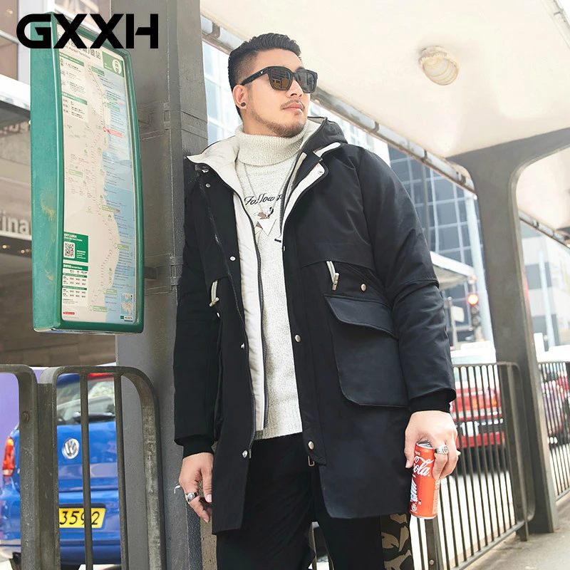 GXXH с буквенным принтом для мужчин Уличная Хип Хоп Толстовки осенние толстовки оверсайз толстовки с капюшоном Красная черная одежда 6XL 7XL