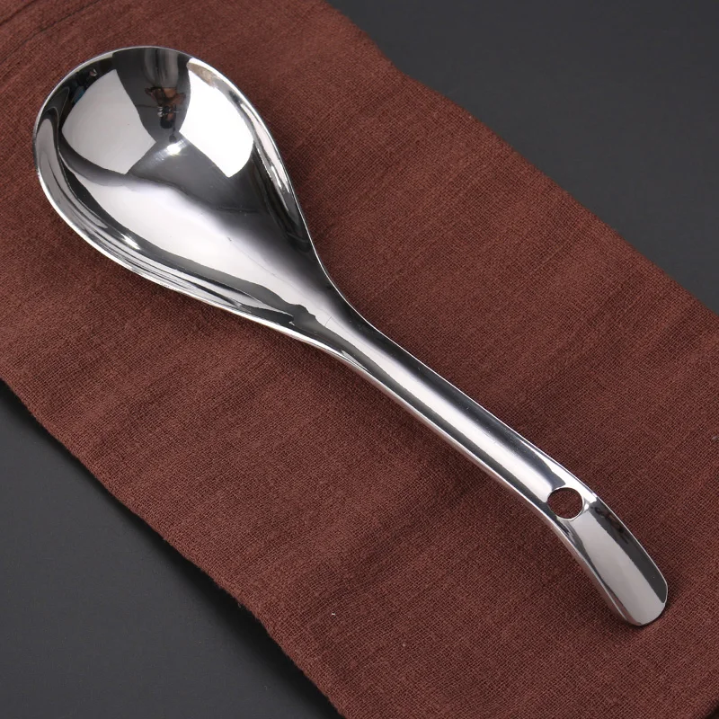 1 шт. большая ложка для супа из нержавеющей стали портативная риса инструмент