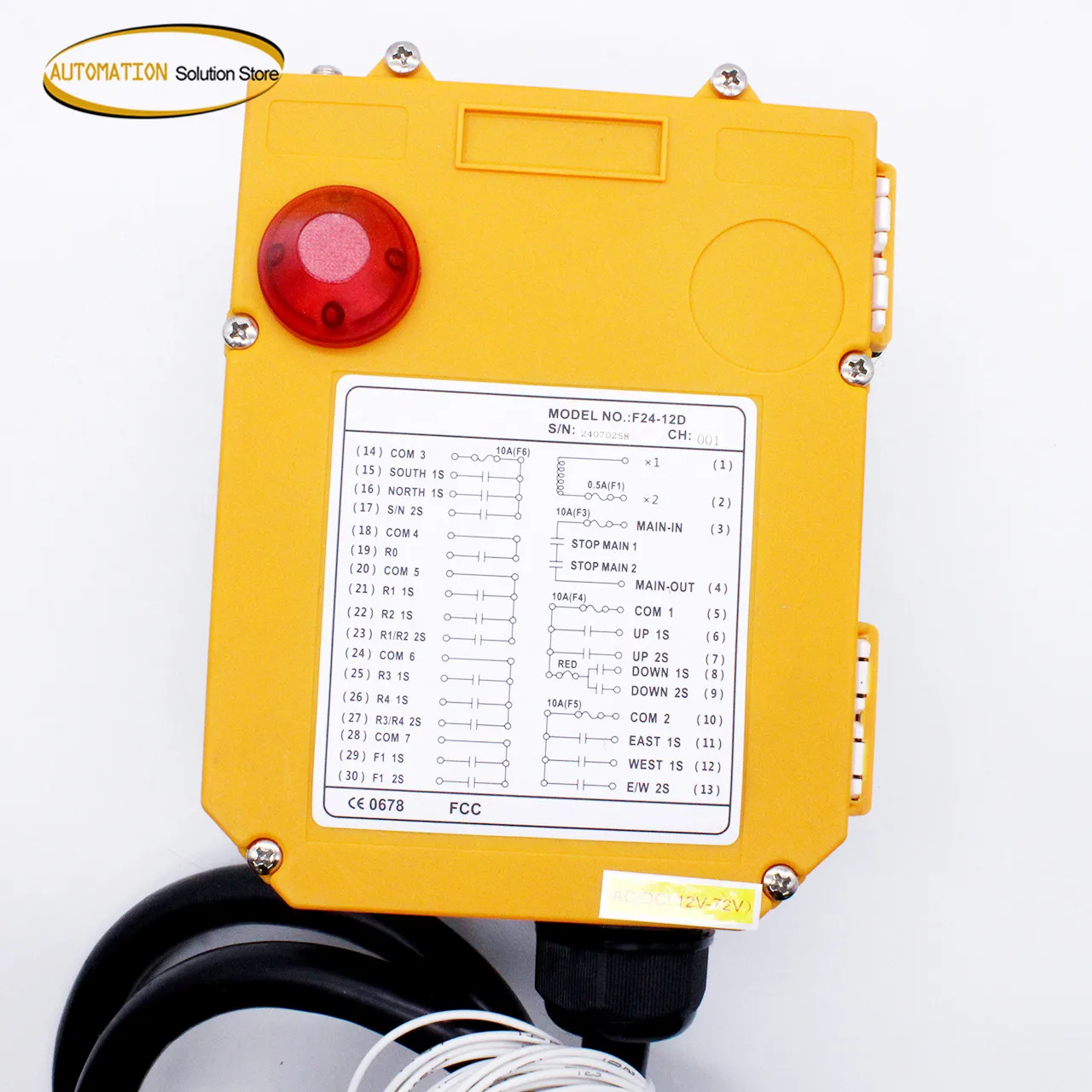 Промышленный беспроводной пульт дистанционного управления 12 В 24 F24-12S в F24-12D 220 1/2