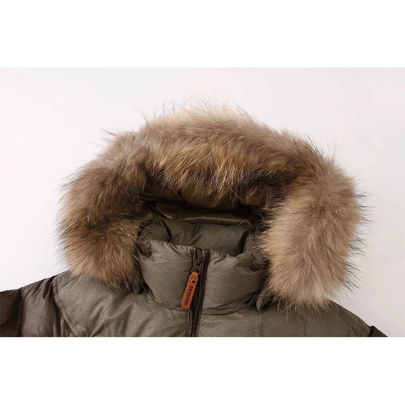 

ROYALWAY 2019 New Winter Women's Warm Goose Down Coats Camping Hiking Wind-Resistant Collar Hooded Classic Sport Coat RFDL4341E