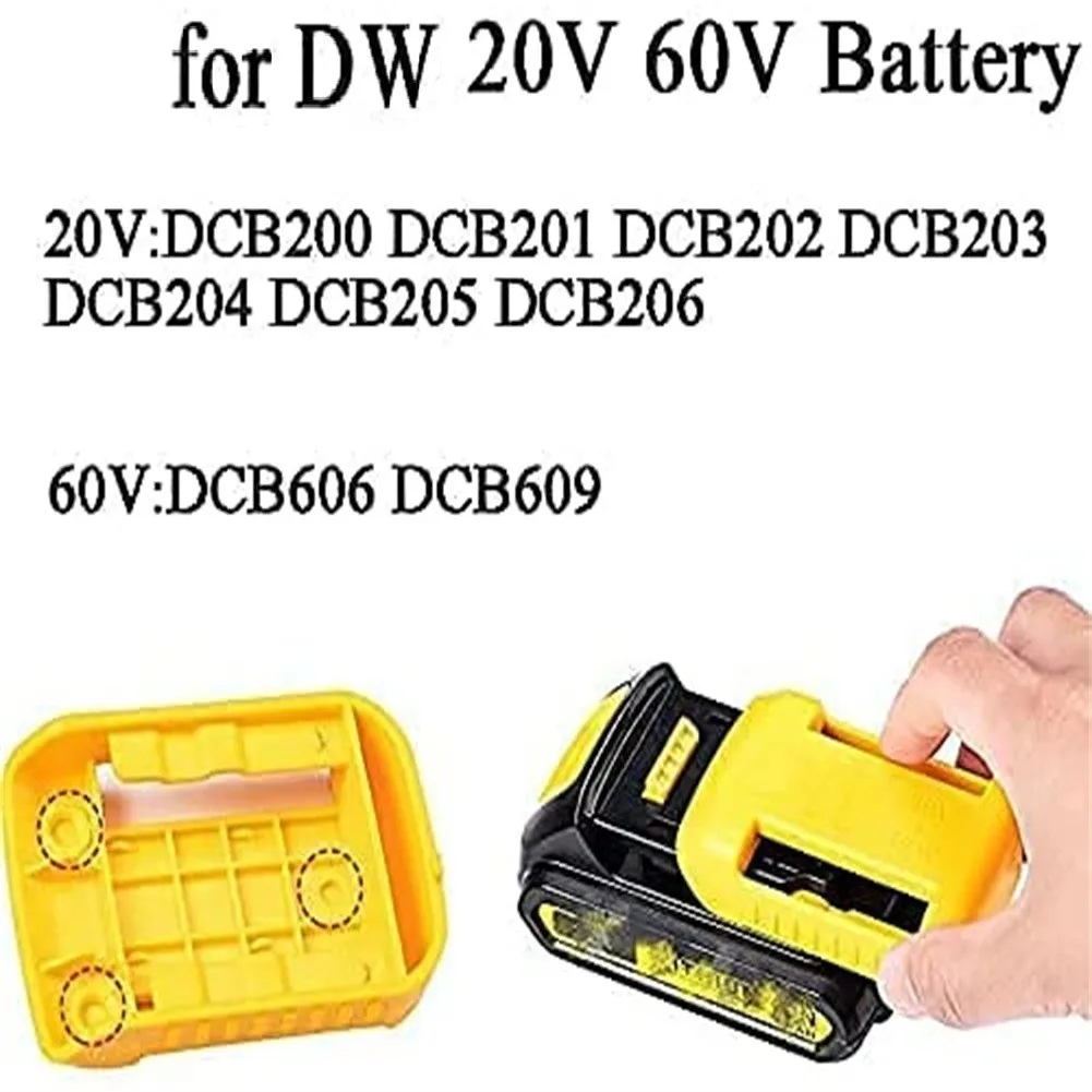 

5pc Battery Holder For DW 18V 20V Wall Mount Battery Dock Holder DW DCB200 DCB201 DCB203 DCB203BT DCB204 DCB205 DCB206 Batteries